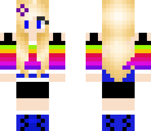 blonde rainbow girl