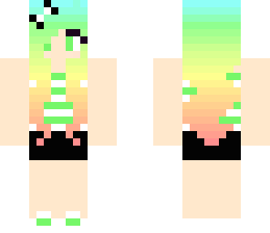 pastel green rainbow