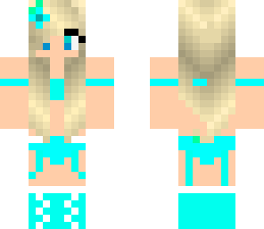 blonde blue bikini 2