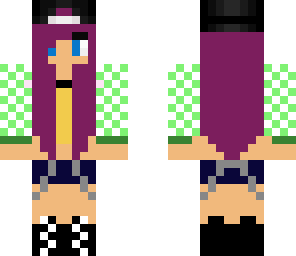 purple hair tomboy