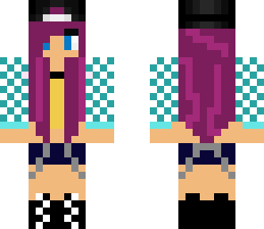 purple haired tomboy