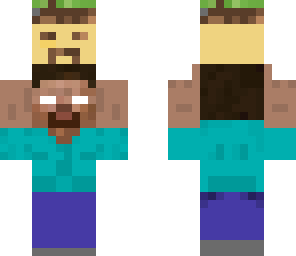 herobrine holding a dead guy head