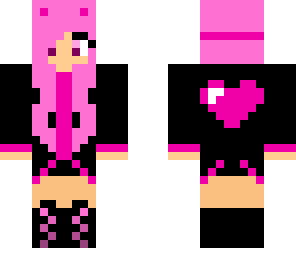 pink heart girl