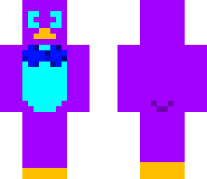 purple penguin with a bow tie 