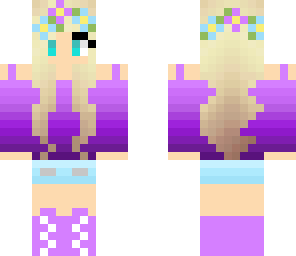 purple flower girl  