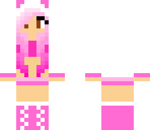 pink haired sexy girl