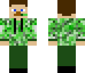 steve in a creeper jacket