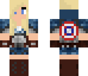 blonde girl captain america