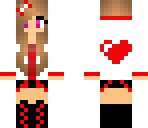 red heart girl