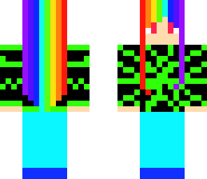 rainbow haired girl
