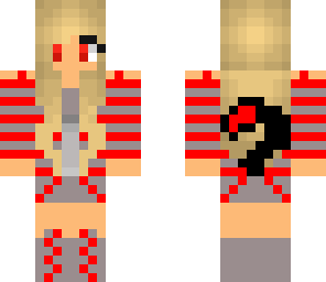 red and grey cat girl