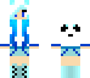 blue panda girl