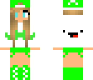 green derpy mustache girl