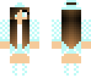 white and cyan girl