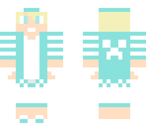 white and cyan boy