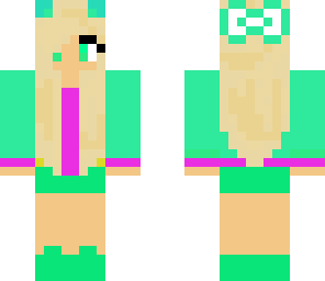 mint green girl