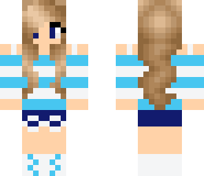 edited blue stripe girl