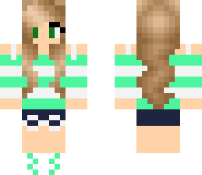 edited mint stripe girl