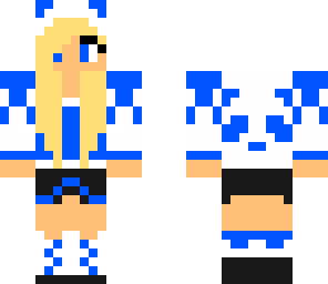blue panda girl