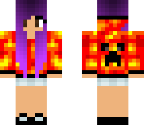 fancy creeper girl lava