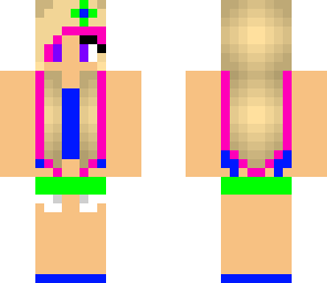 cute sumer girl with pink tips
