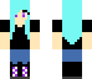 blue haired girl