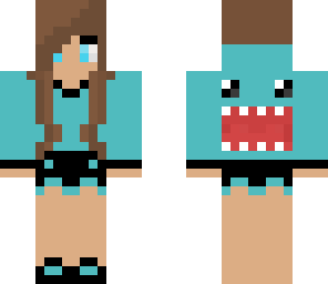 cute blue and black domo girl