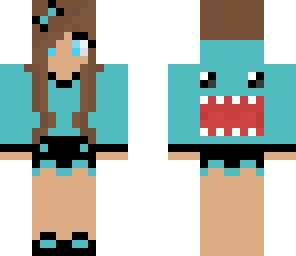 cute blue and black domo girl