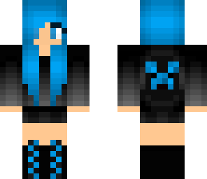 punk blue girl