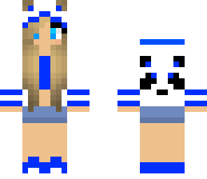 panda girl blue
