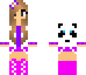 panda girl purple and pink and magenta