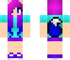 colorful girl wolf