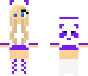 cute purple panda sweater girl