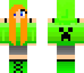 creeper girl with hoodie