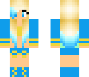 blue and yellow girl