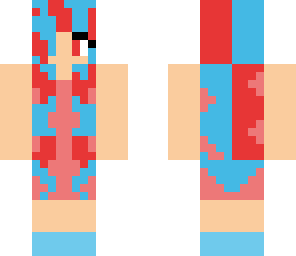 crazy blue and red girl