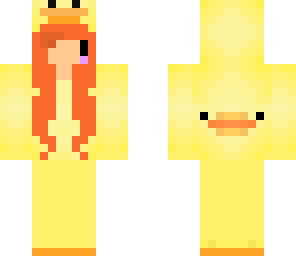 chibi girl in a duck onsie