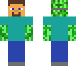 creeper disfrazado de steve
