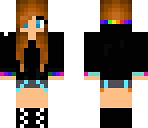rainbow hoodie girl