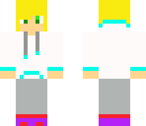 cyan white hoodie