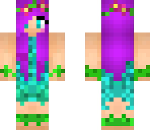 cute purple haired jungle girl