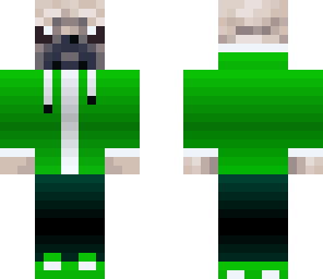 green hoodie pug