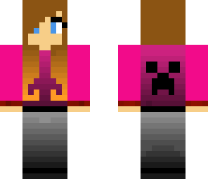pink purple creeper girl
