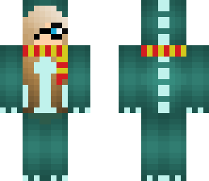 dinosaur with griffindor scarf