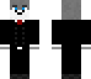 wolf in a tuxedo