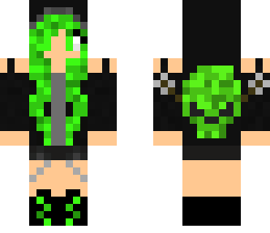 skull and arrows green