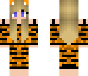 tiger girl with headphones