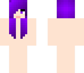 purple hair girl skin base