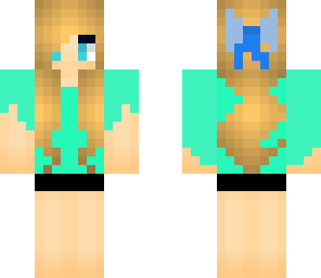 neon blue-green girl