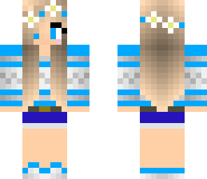 blue hippie girl